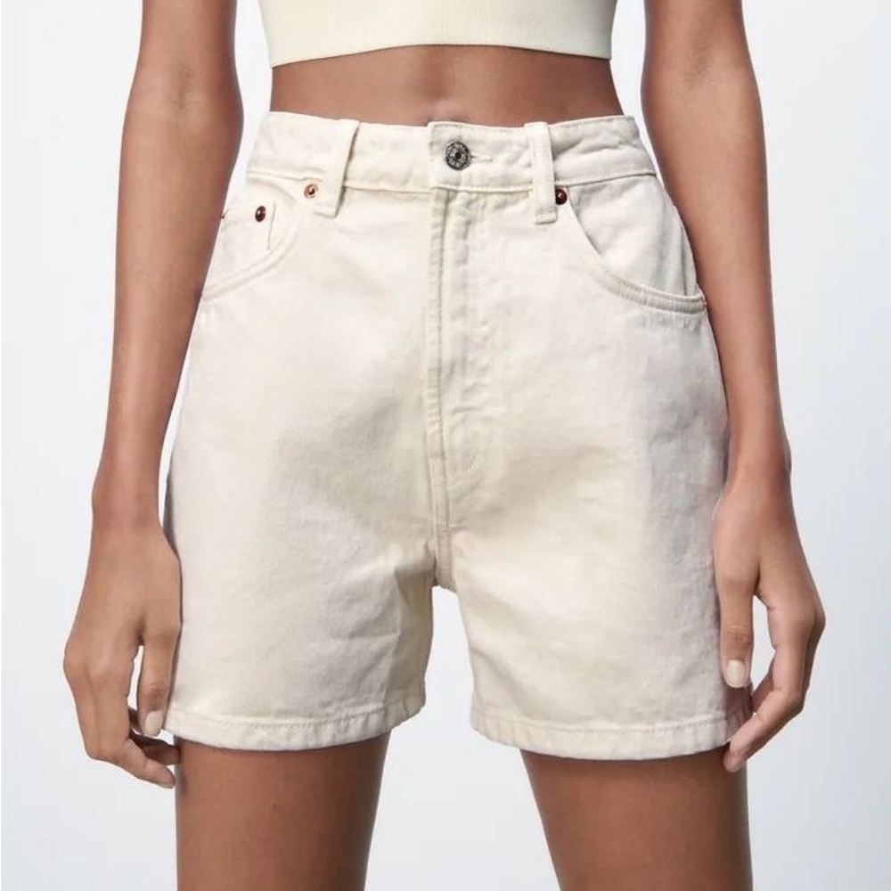 Zara High Waisted Mom Shorts